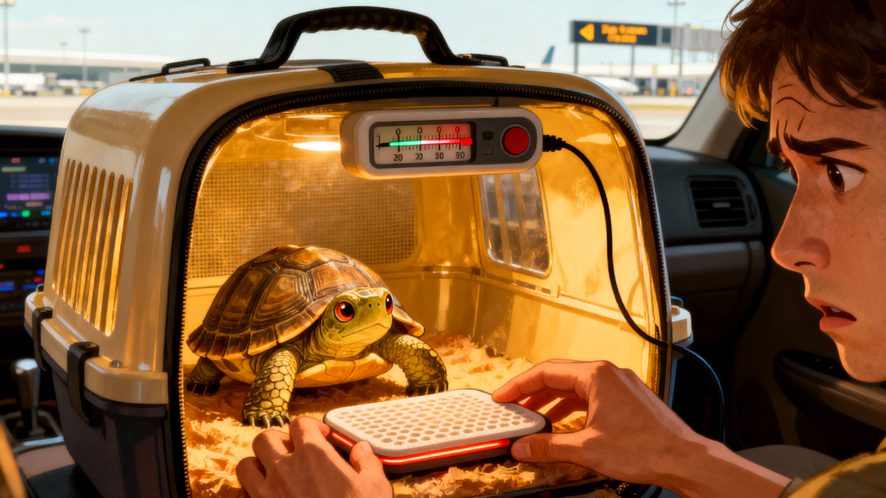 Schildkröten benötigen während einer Reise eine stabile Temperatur und spezielle Transportbedingungen, aber die Entwicklung einer täglichen Routine ist im Reisekontext nicht praktikabel - stattdessen liegt das Problem in der sicheren Transportvorbereitung und Temperaturkontrolle"